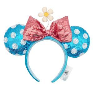 Disney Minnie Blue Sequined Flower Headband